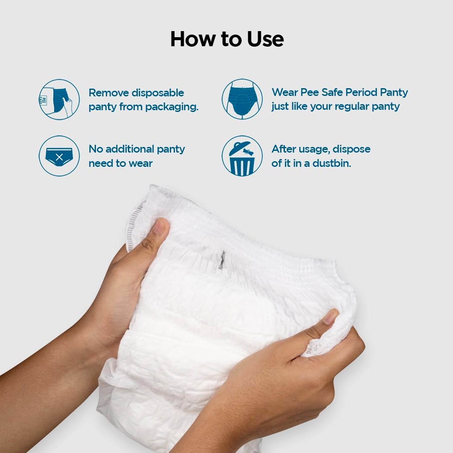 Women's Emergency Kit, Travel Kit- Includes Seamless Underwear, Pantyliner, Feminine Hygiene Sachet First Period Kit (10 Pcs) Your Brand