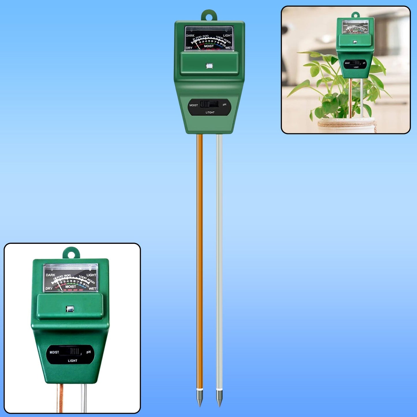 3 Way Soil Meter (pH Testing Meter) Your Brand