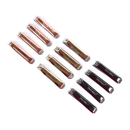 Stainless Steel Cute Nail Clipper with Nail Catcher, Nail File (12 Pcs Set / Mix Design) Your Brand