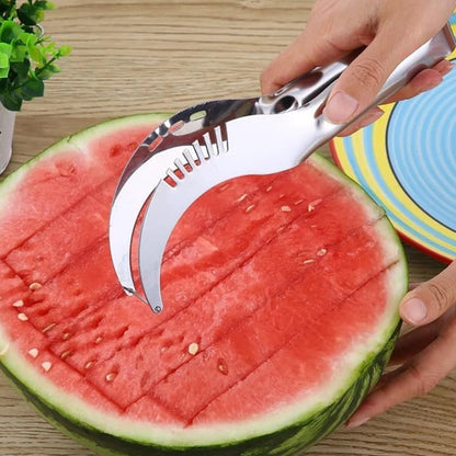 3in1 Stainless Steel Watermelon Cantaloupe Slicer Knife, Corer Fruit, Vegetable Tools Kitchen (1 Pc) Your Brand