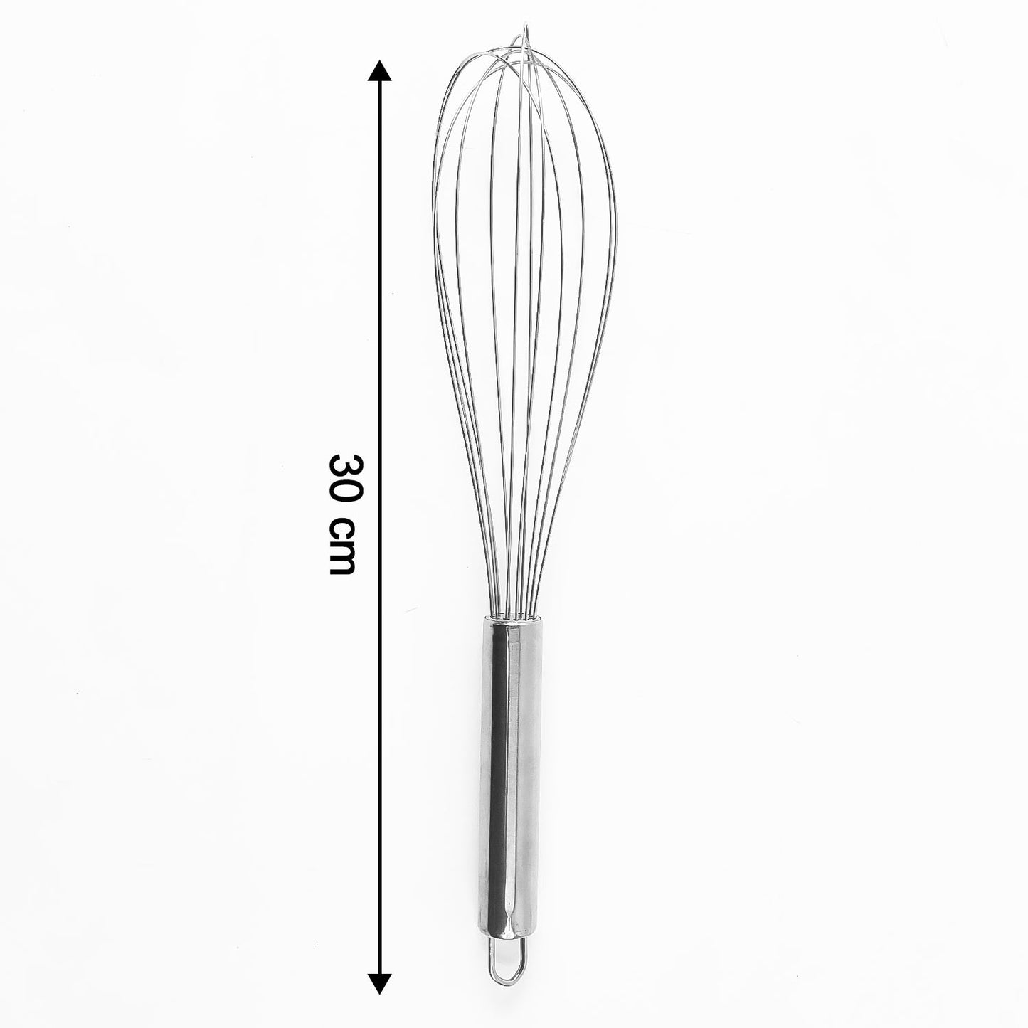 Large Stainless Steel Balloon Whisk  Heavy-Duty Kitchen Tool (30cm / 1 Pc) Your Brand