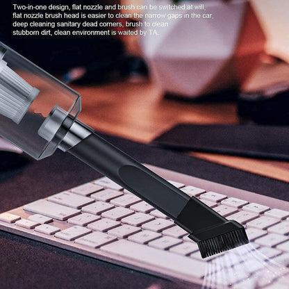 2 in 1 Wireless Vacuum Cleaner – 120W Handheld USB Rechargeable for Home & Car (1 Pc) Your Brand