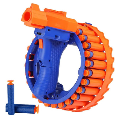 Amazing Toy Gun, Electric Gun for Children, 28 Soft Bullets for Youth Safety, Children's Electric Hand Ring Wheel Soft Bullet Gun, Gift Toys Your Brand