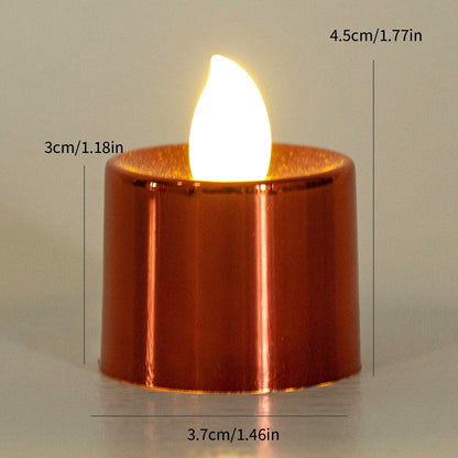 Electrical Candles Diya LED Tea Light, Plastic Candle Light Candle Candle, Diwali (24 Pc Set) Your Brand
