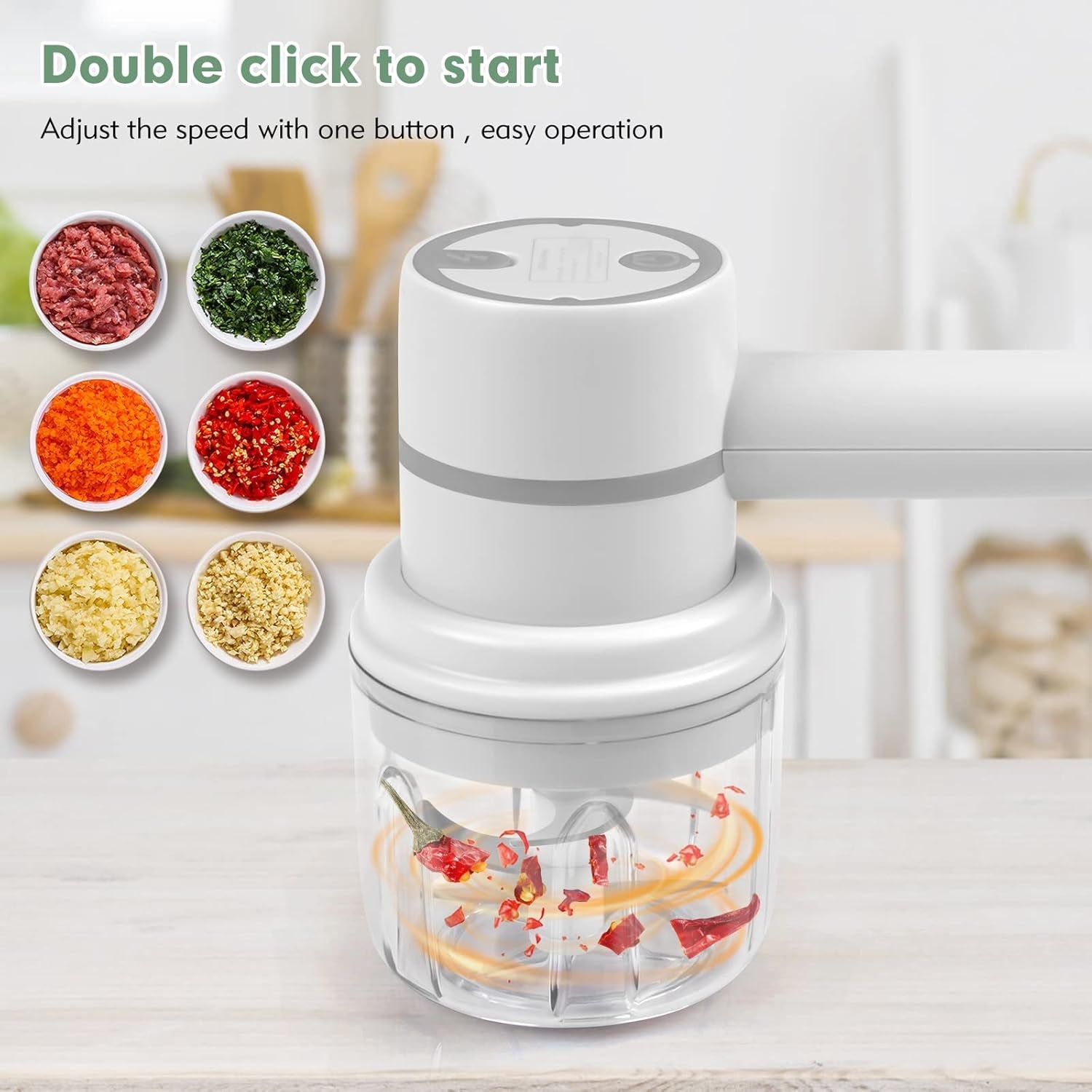 Hand Mixer Food Chopper Cordless 3 in 1 Electric Hand Mixer (1 Set) Your Brand