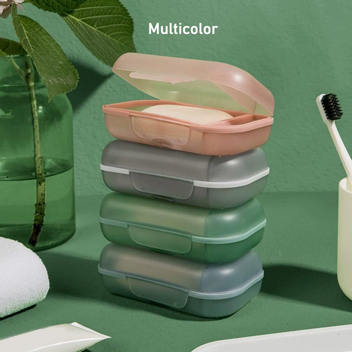 Travel Soap Container, Soap Travel Case with Lid ,Sabudani (1 Pc) Your Brand