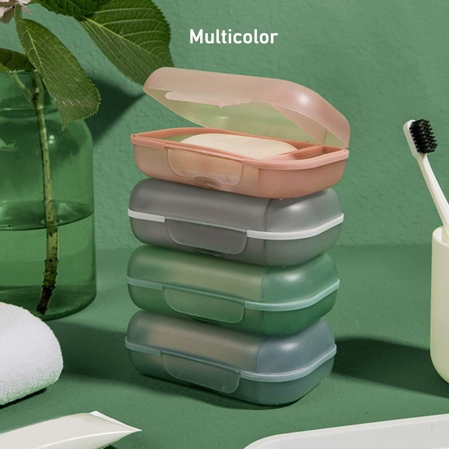 Travel Soap Container, Soap Travel Case with Lid ,Sabudani (1 Pc) Your Brand