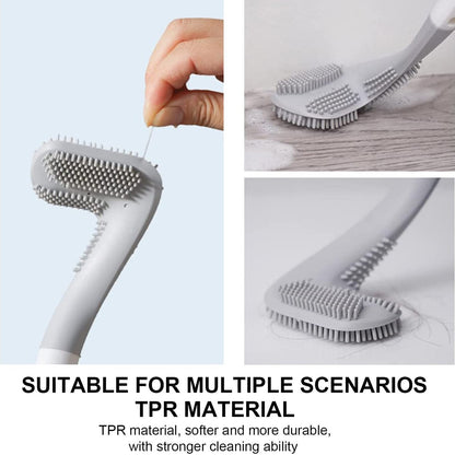 6059A Golf Shape Toilet Cleaner Brush with Long Handle and Silicone Head for Bathroom Cleaning