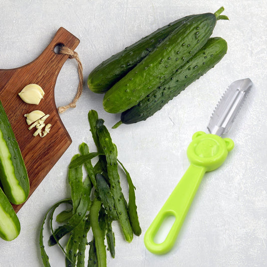Multi-Purpose Stainless Steel Peeler With Handle For Vegetables,  2 in 1 Potato Peeler and Cutter, Stainless Steel Potato Peeler, grated Carrot, grated, Suitable for Peeling and shredding Fruit and Vegetables Kitchen Accessories (1 Pc) Your Brand