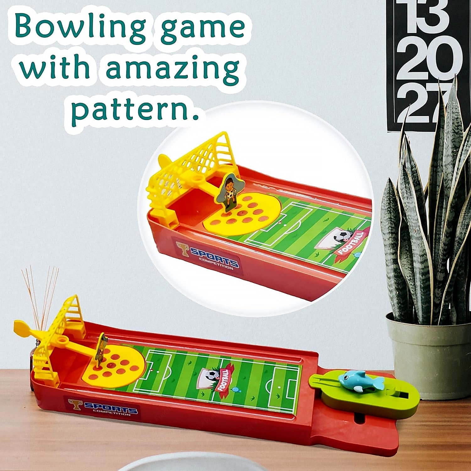 Mini Table Top Finger Football Game for Kids-Desktop Game for Kids & Adults, Fun Indoor Finger Bowling Game for Boys & Girls, Family Board Game Your Brand