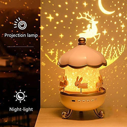 Bunny’s Carousel Rotating LED Night Light Your Brand
