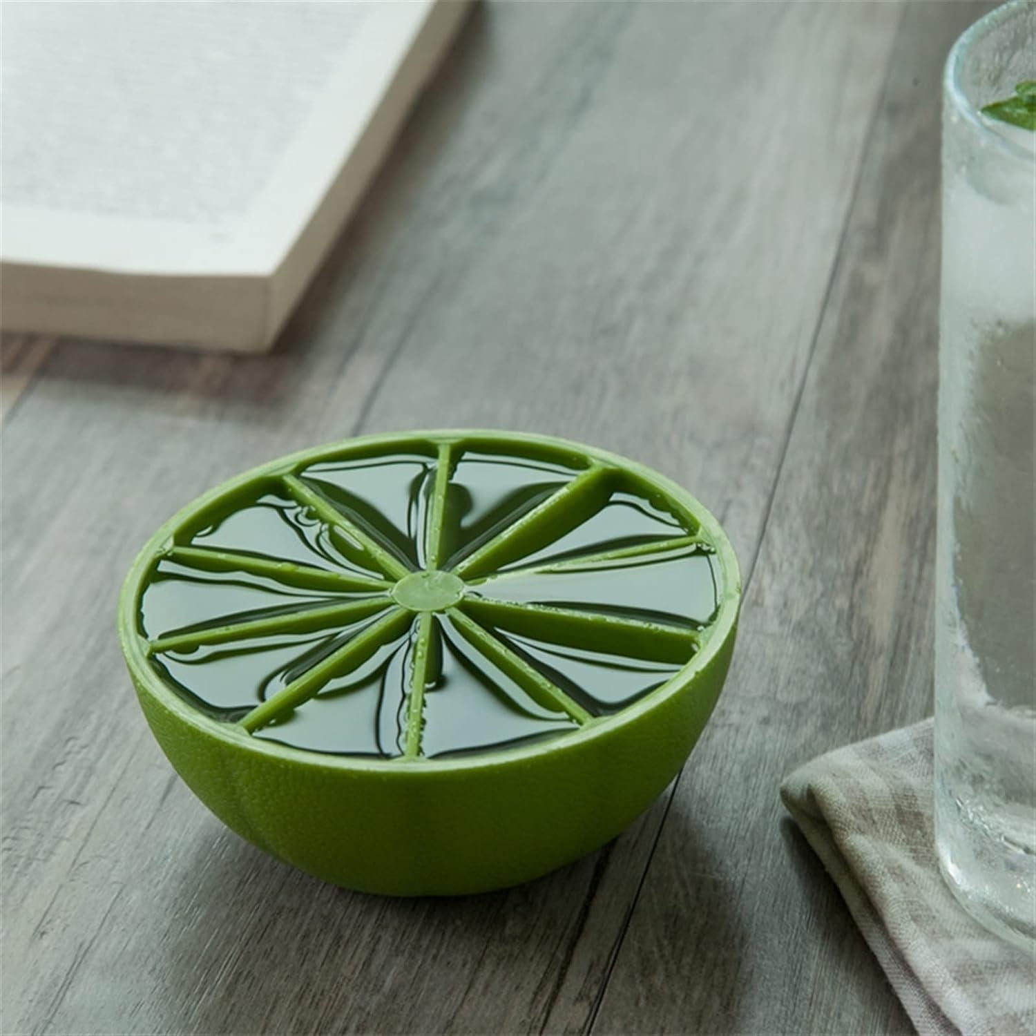 Lemon Shape Flexible Silicone Ice Cube Tray – 8-Slot Round Ice Mold (1 Pc) Your Brand