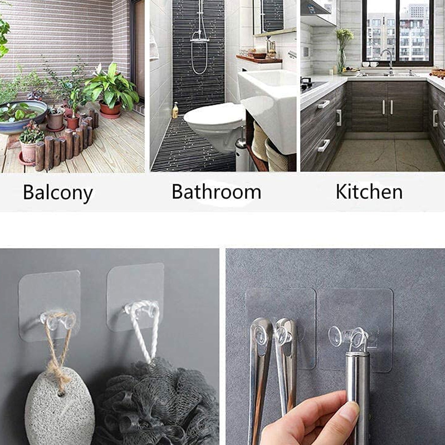 Transparent Self-Adhesive Wall Hook – Drill-Free, Waterproof & Oil-Proof for Toothbrush, Socket (1 Pc) Your Brand