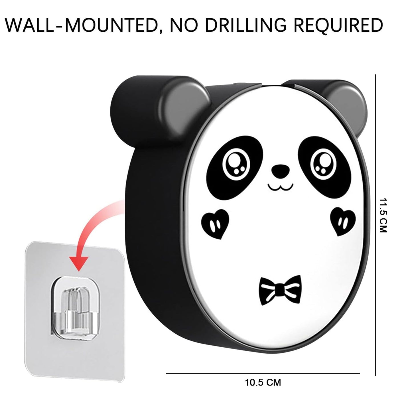 Plastic Cute Panda Soap Box – Wall Mounted Flip-Top Drain Soap Case (1 Pc) Your Brand