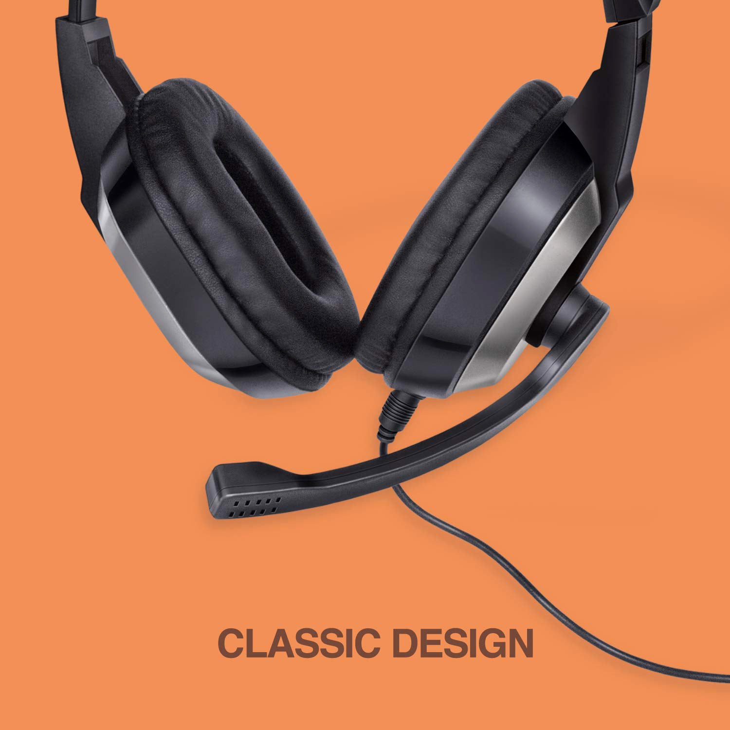 Wired Headset with Adjustable Headband & Noise-Isolating Mic Set Your Brand