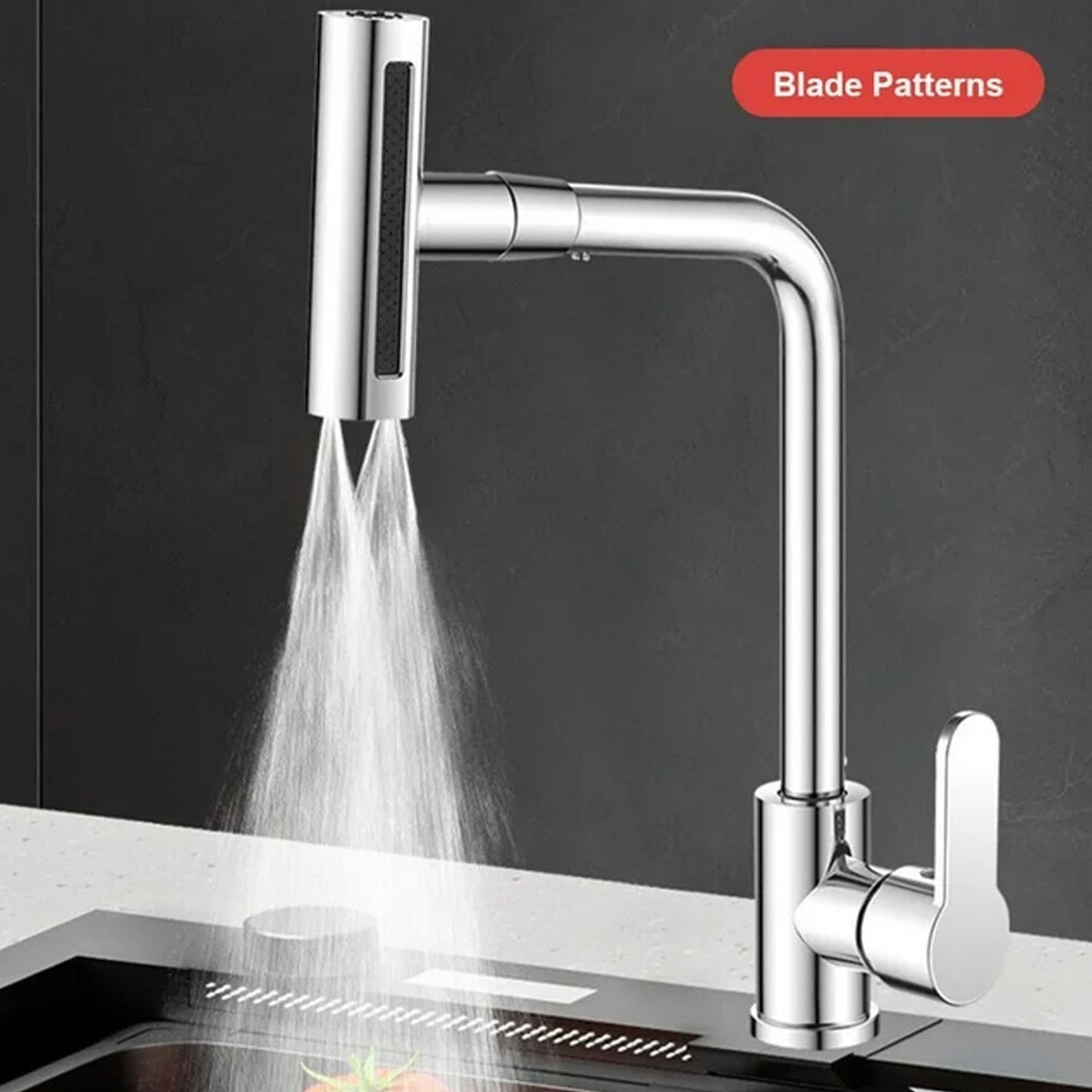 360° Rotating Waterfall Kitchen Faucet – Touch & Swivel Sink Extender (4 In 1 ) Your Brand