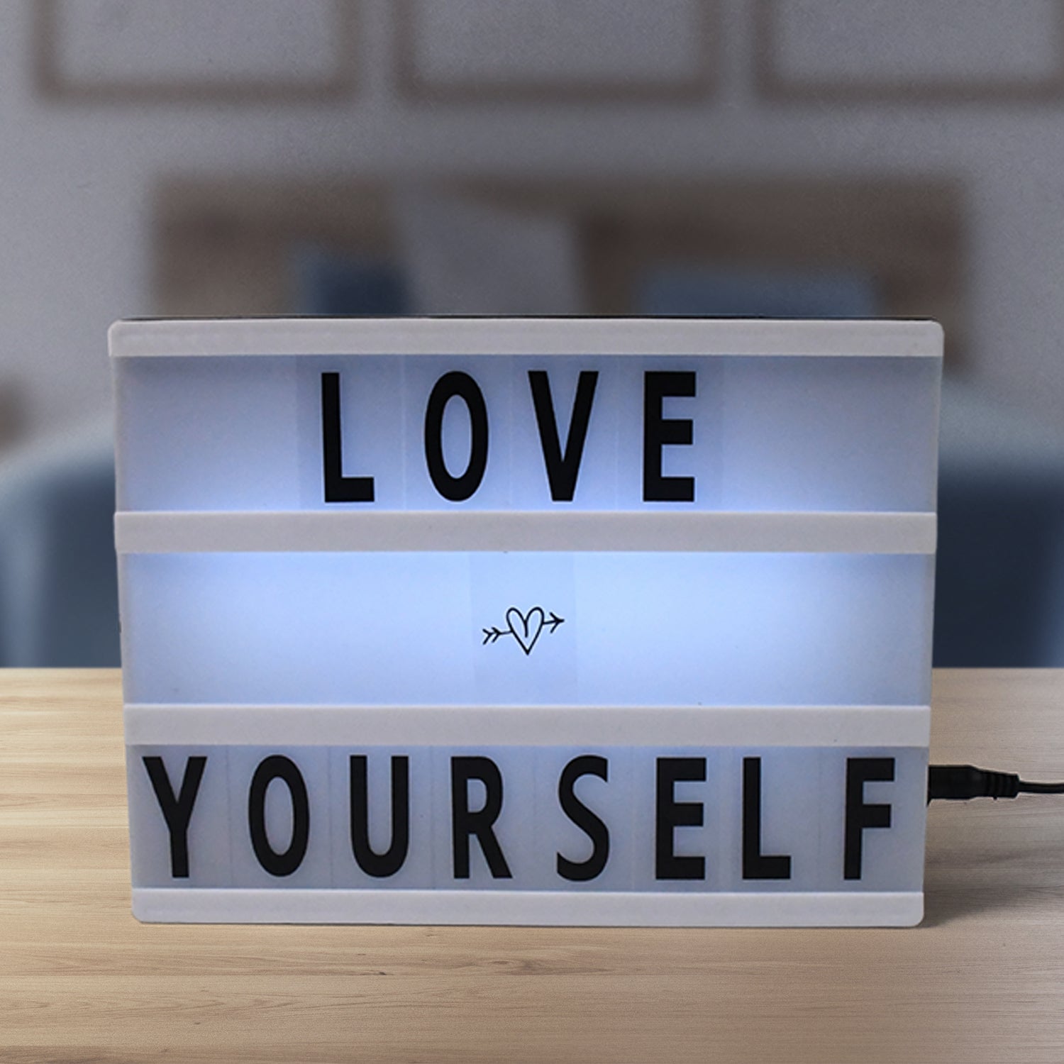Black Mini A6 Magnetic Cinematic Light Box with 82 Characters and 10 Emojis  (1 Set) Your Brand