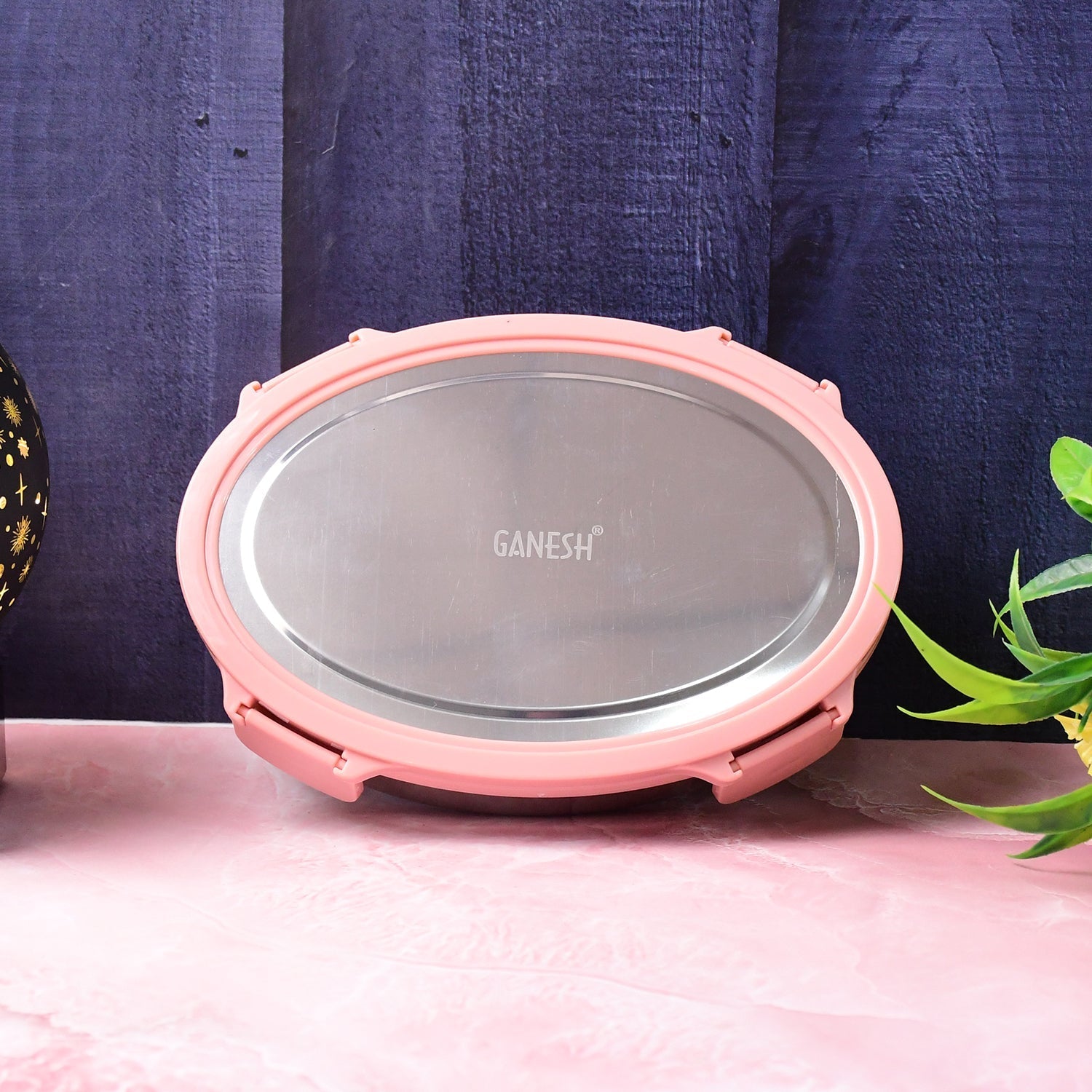 Ganesh Classy 2-Piece Stainless Steel Lunch Box Set Your Brand