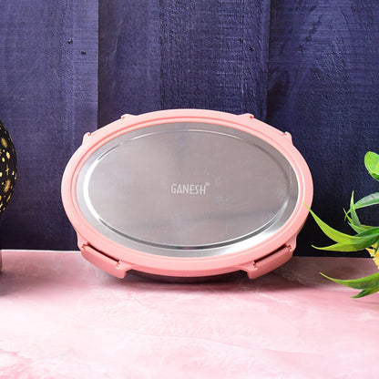 Ganesh Classy 2-Piece Stainless Steel Lunch Box Set Your Brand