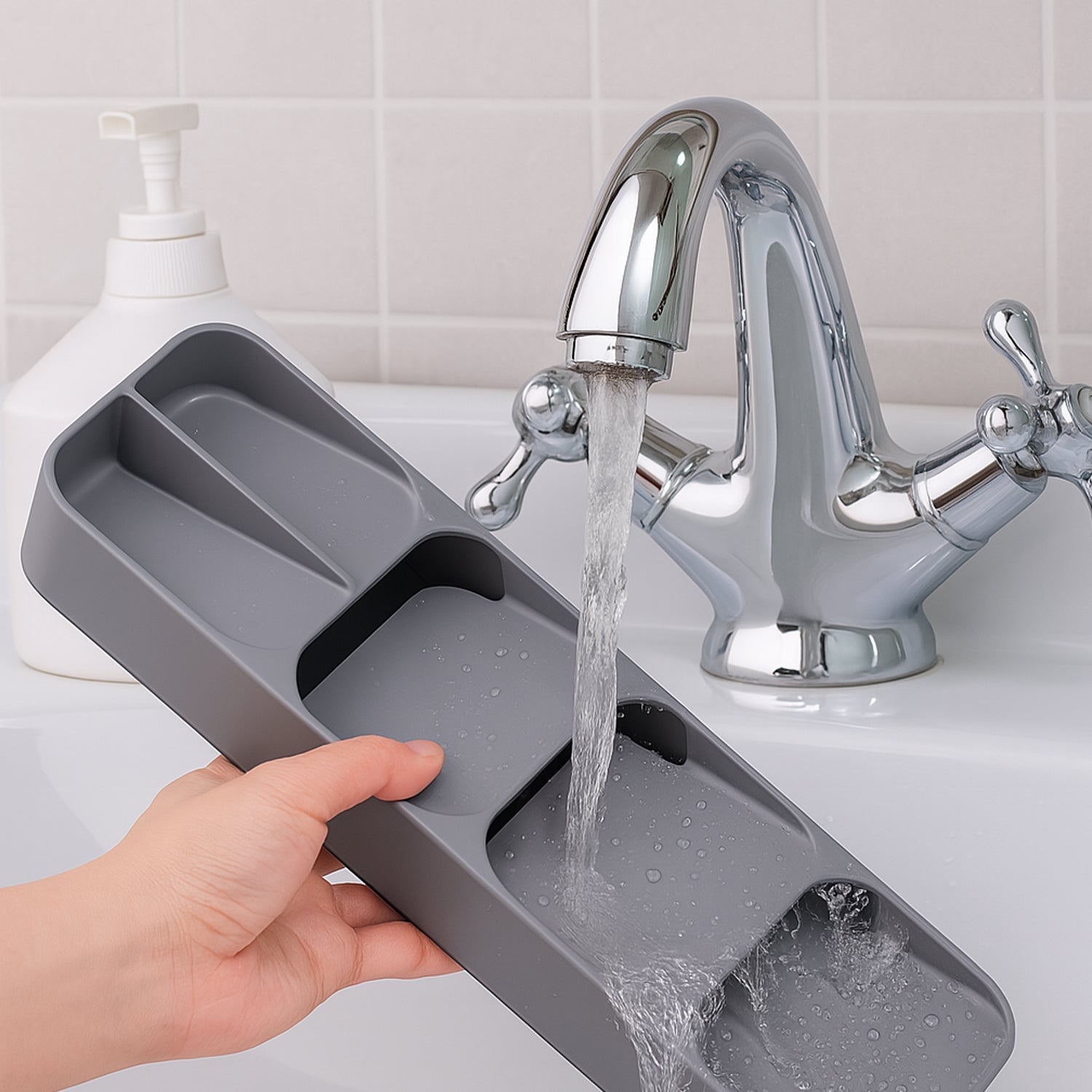1 Pc Cutlery Tray Box Used For Storing Cutlery Items And Stuffs Easily And Safely. Your Brand