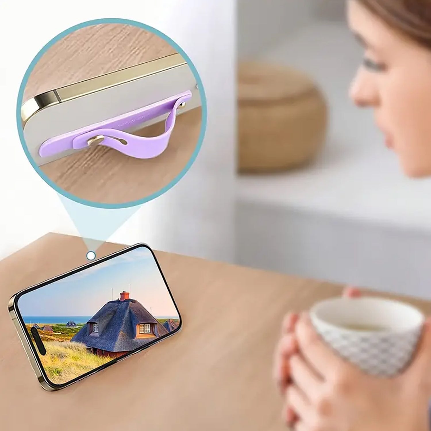Phone Loop Finger Holder, Phone Grip Straps Silicone Phone Finger Strap (1 Pc) Your Brand