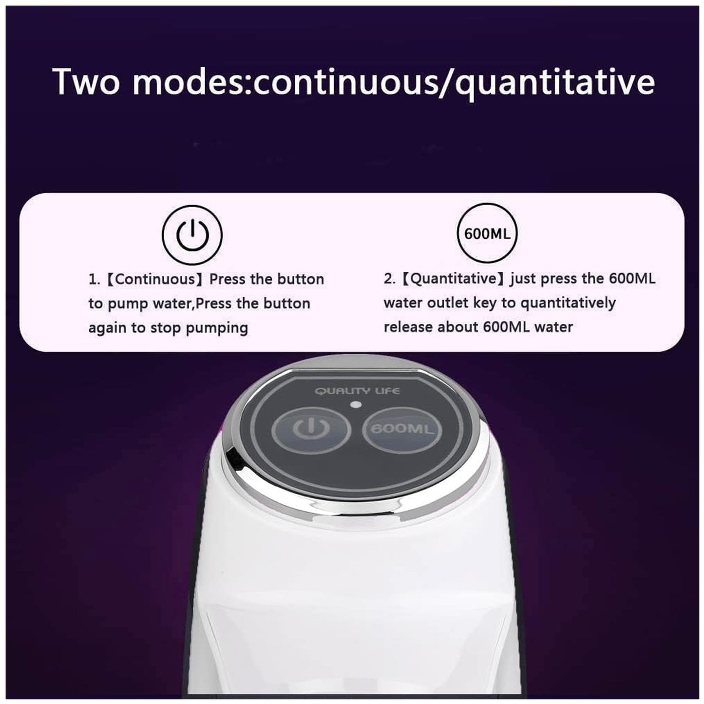 USB Electric Water Dispenser Pump, Portable Bottle Pump for Home & Travel Use Your Brand