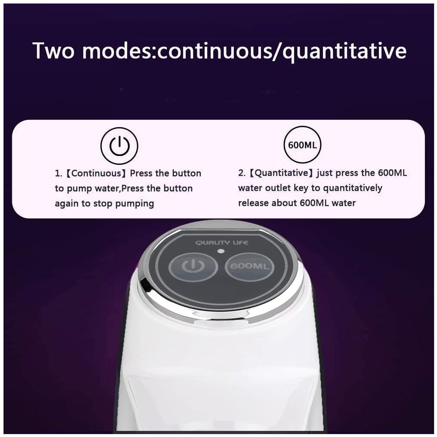 USB Electric Water Dispenser Pump, Portable Bottle Pump for Home & Travel Use Your Brand