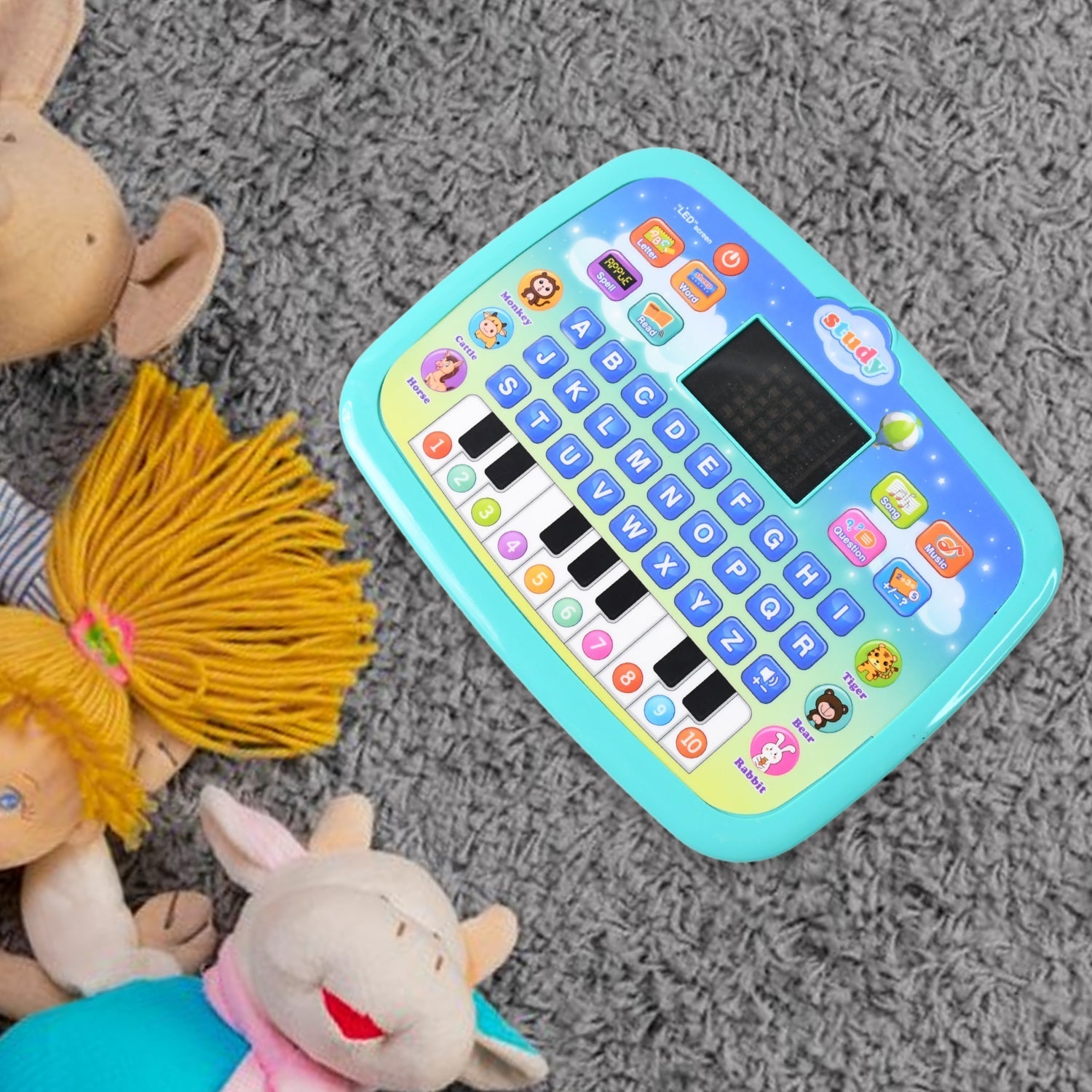 Learning Educational Computer Kids Piano Laptop with LED Screen & Music Your Brand