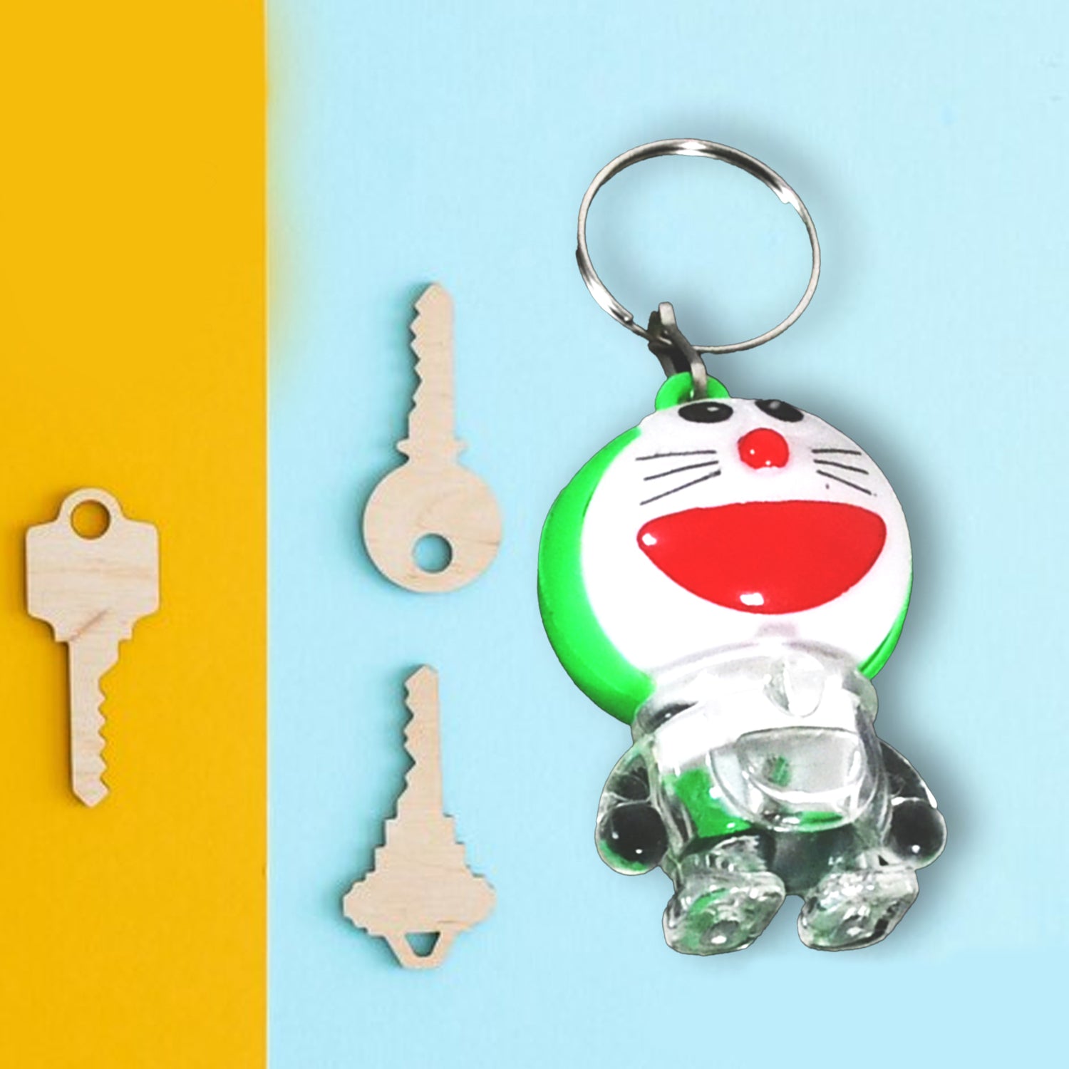 Doremon lightning keychain, 2 colored lightning keychain (1 pc) Your Brand