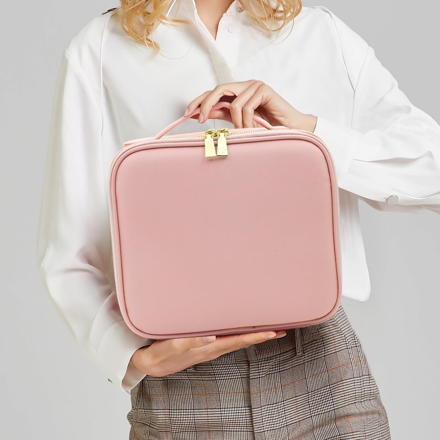 Premium LED Light Makeup Organizer Box (1 Pc / Mix Color) Your Brand