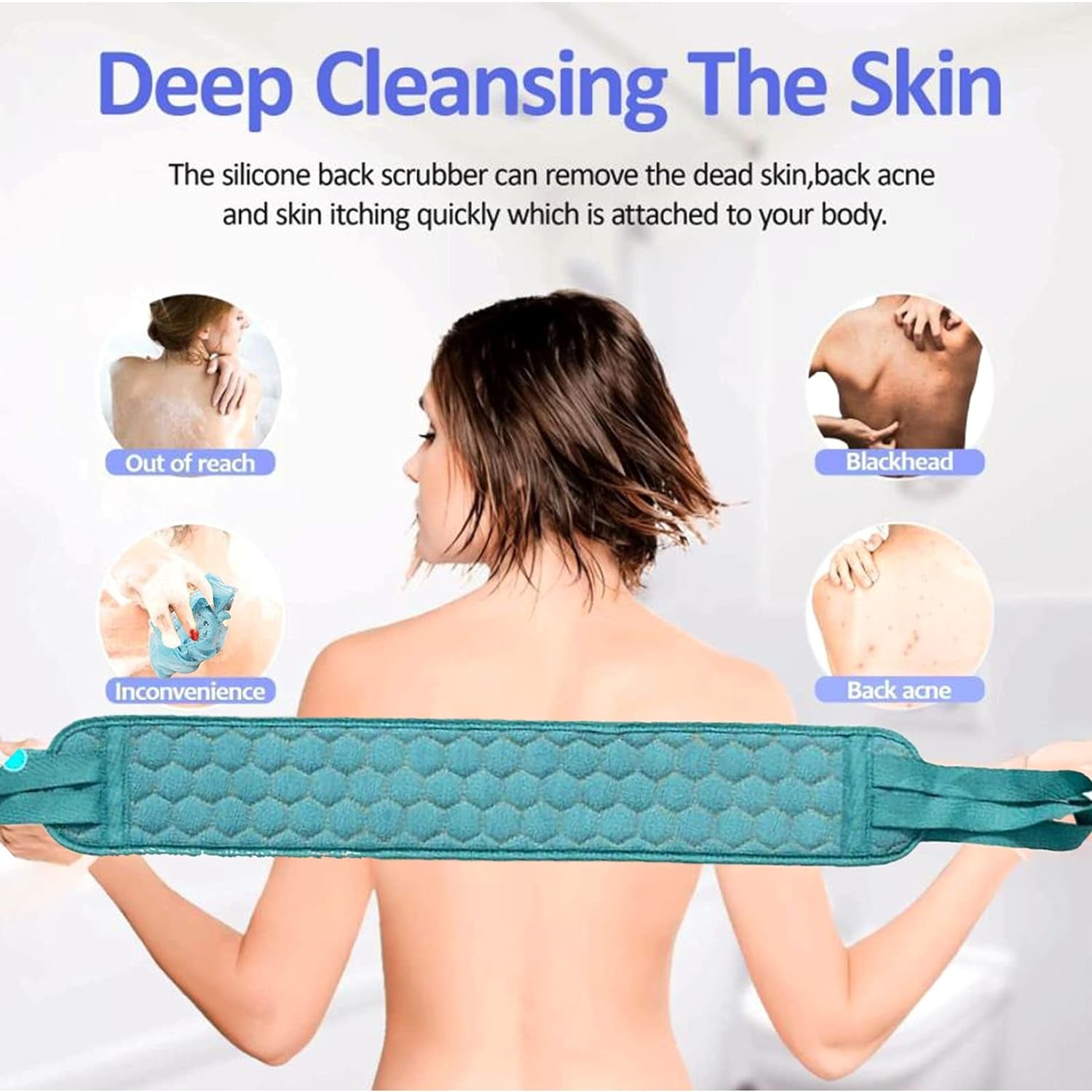 Bath Shower Scrubber Set – Dual-Sided Loofah Sponge & Bath Brush for Deep Clean (2 Pcs) Your Brand
