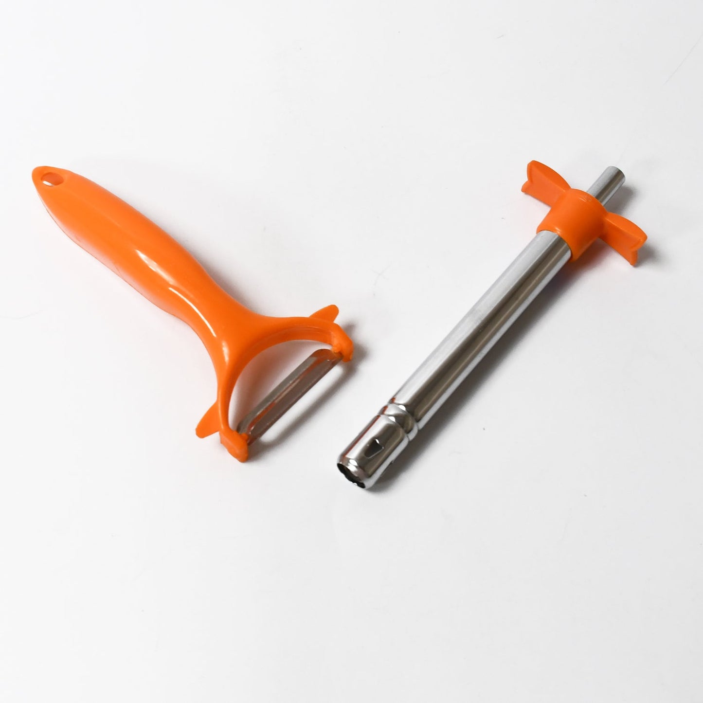 2 in 1 Kitchen Combo Lighter, Stainless Steel Durable Gas Lighter with Vegetable Cutter Peeler, For Kitchen Steel Gas Lighter (2 Pc Set) Your Brand