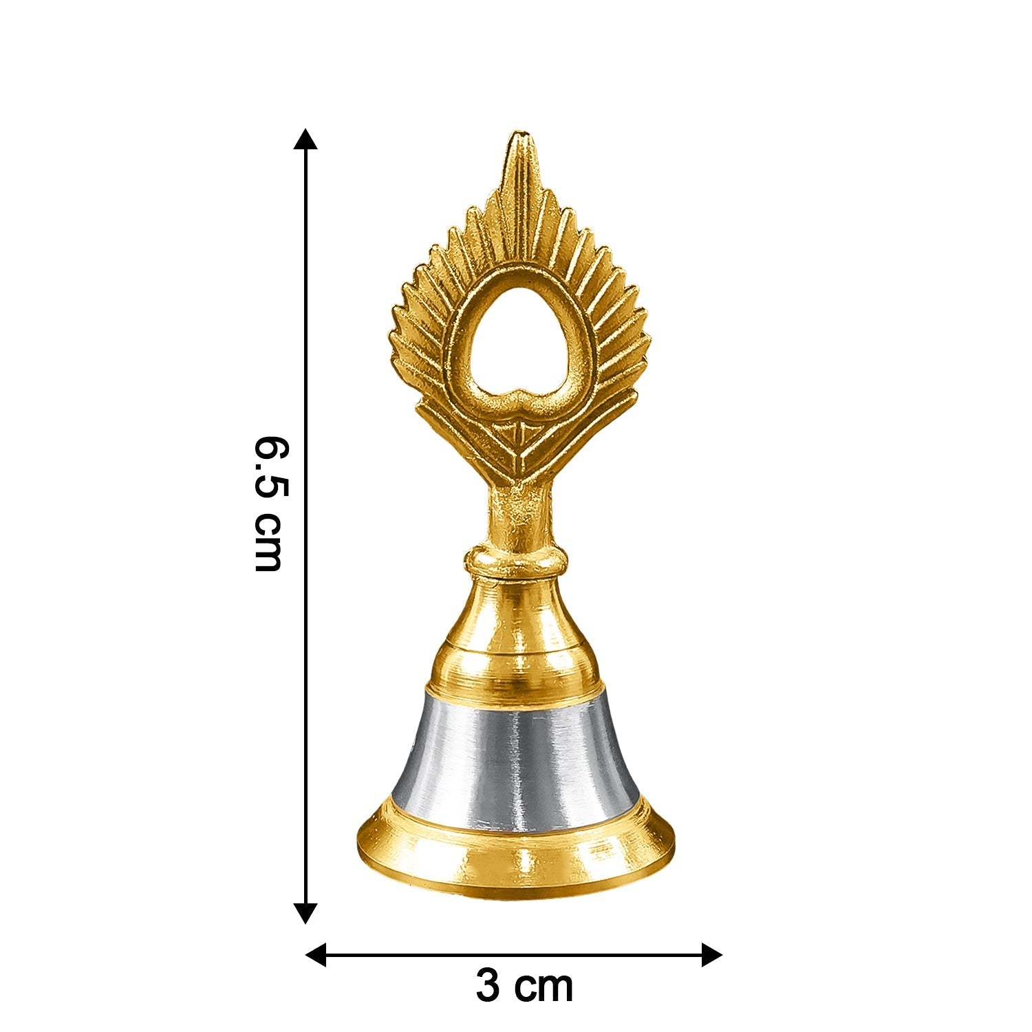 Brass and Steel Temple Ghanti (Pooja Bell) – Decorative Spiritual Accessory Your Brand