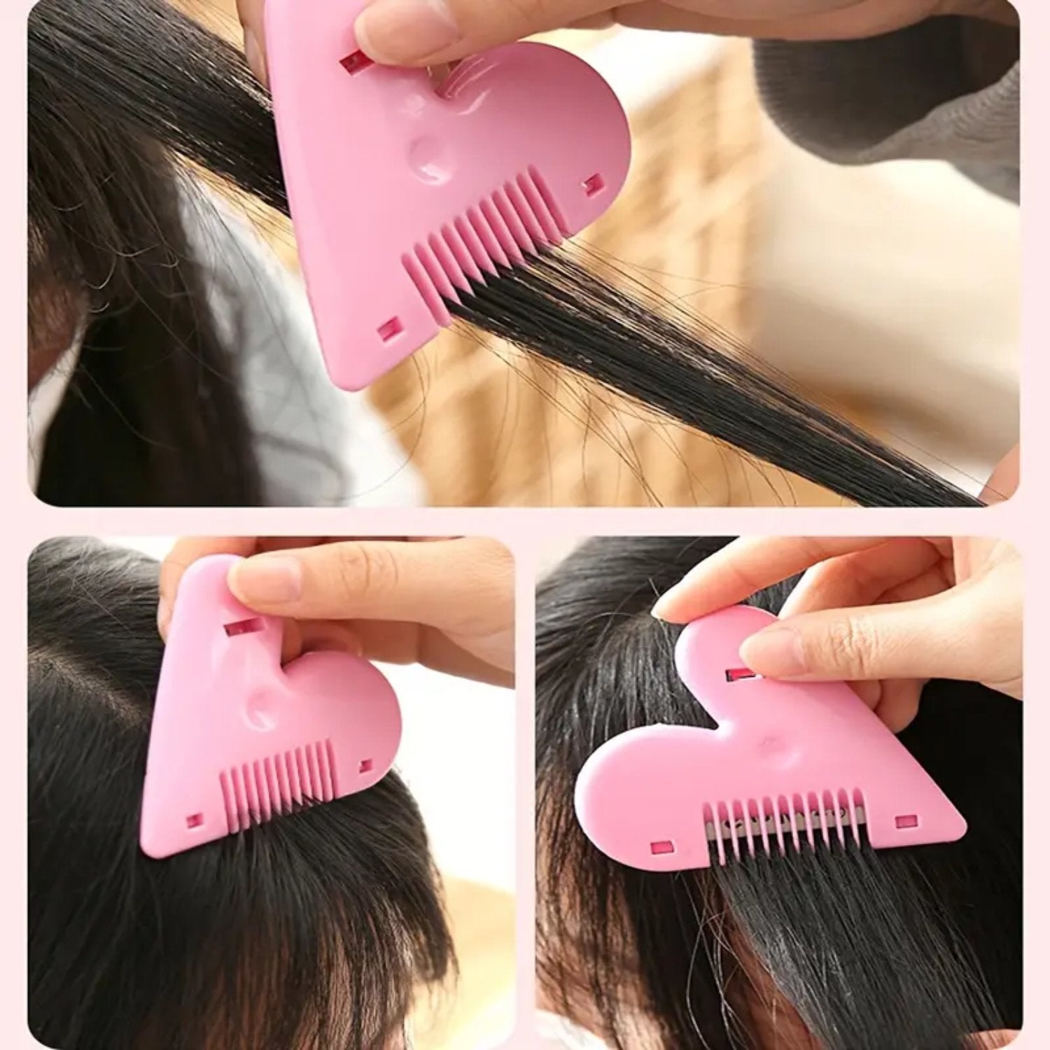 Heart Shape Plastic Hair Cutting Scissors (1 Pc / With Card Packing) Your Brand