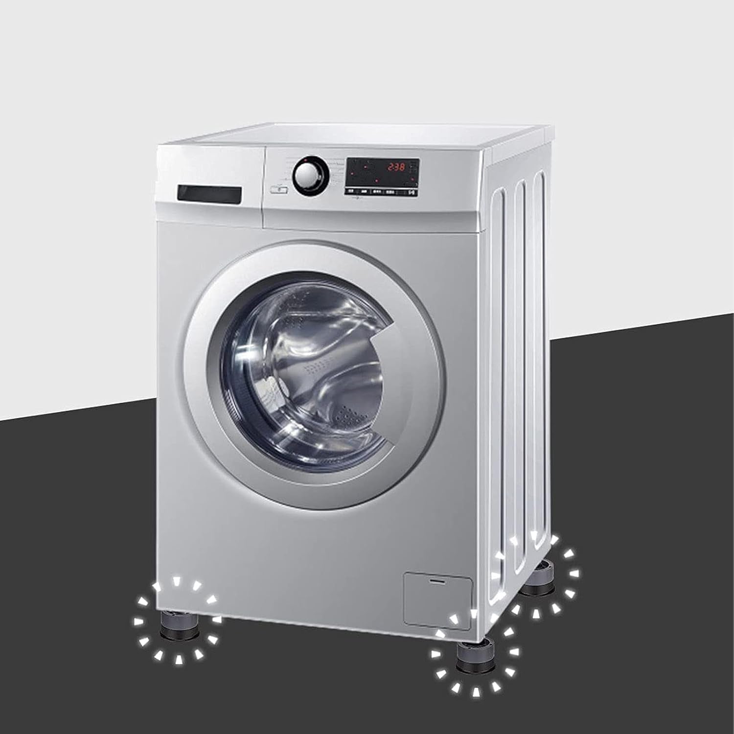 Round Washing Machine Support Pad (4 Pcs Set) Your Brand