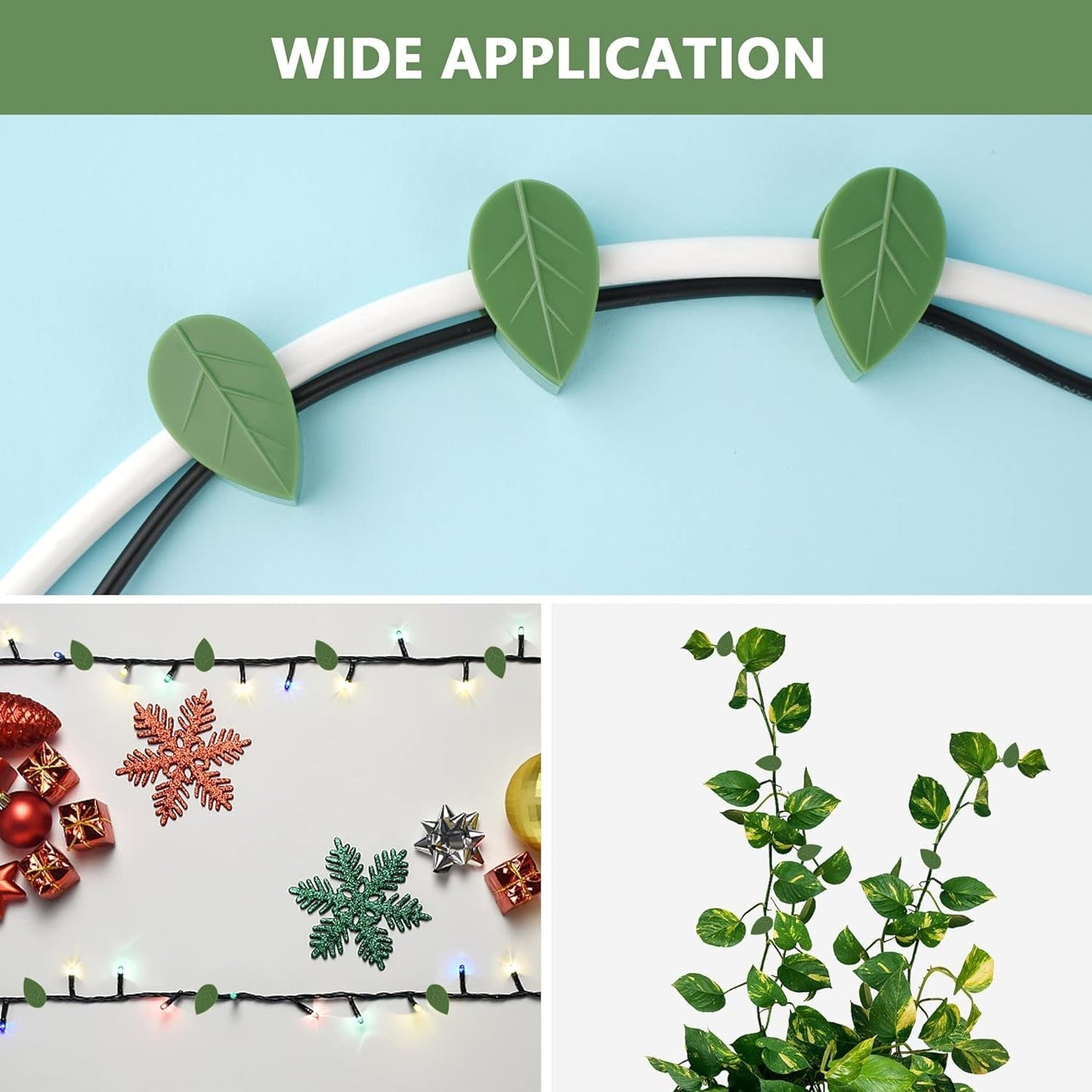 Plant Climbing Wall Clip, Self-Adhesive Vines Support Hooks for Indoor Outdoor Use (10 Pcs Set) Your Brand