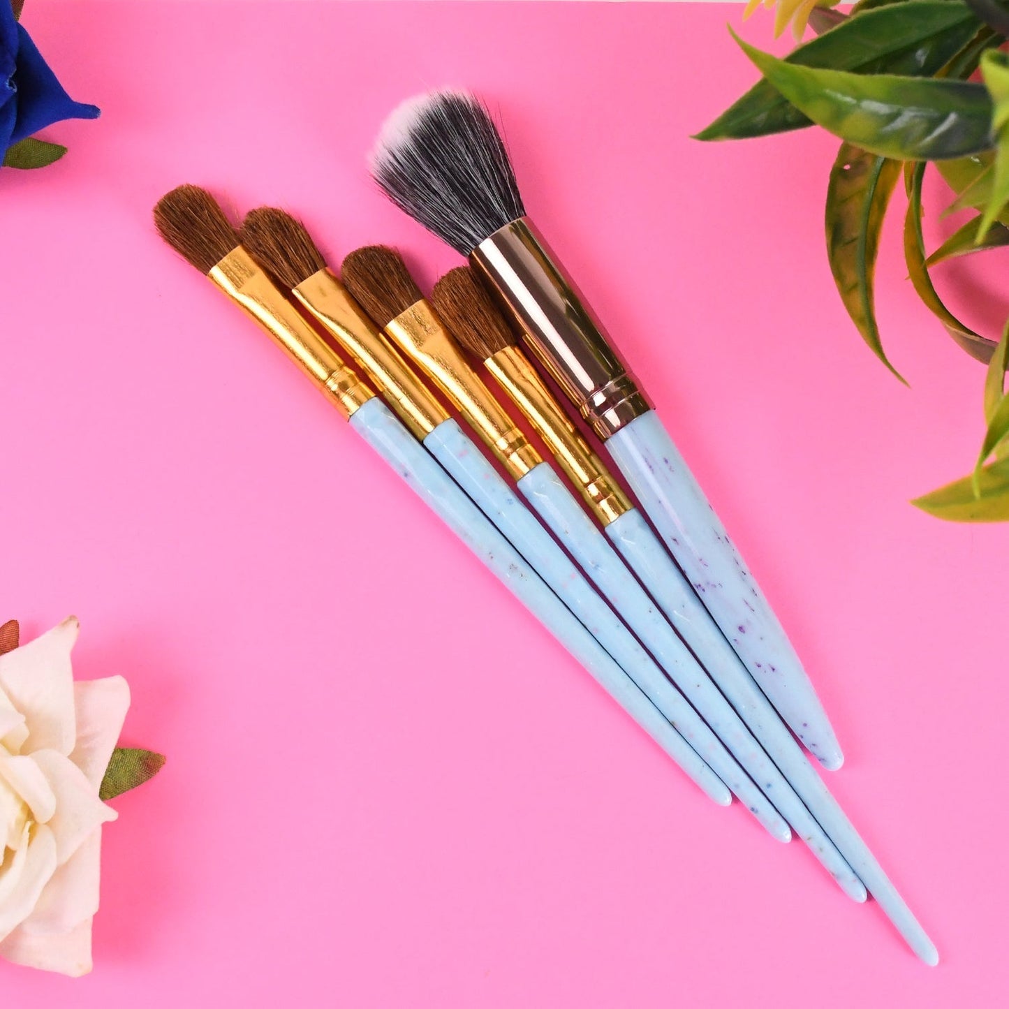 5pc Makeup Brush tools kit (5 Pcs Set / Mix Color) Your Brand