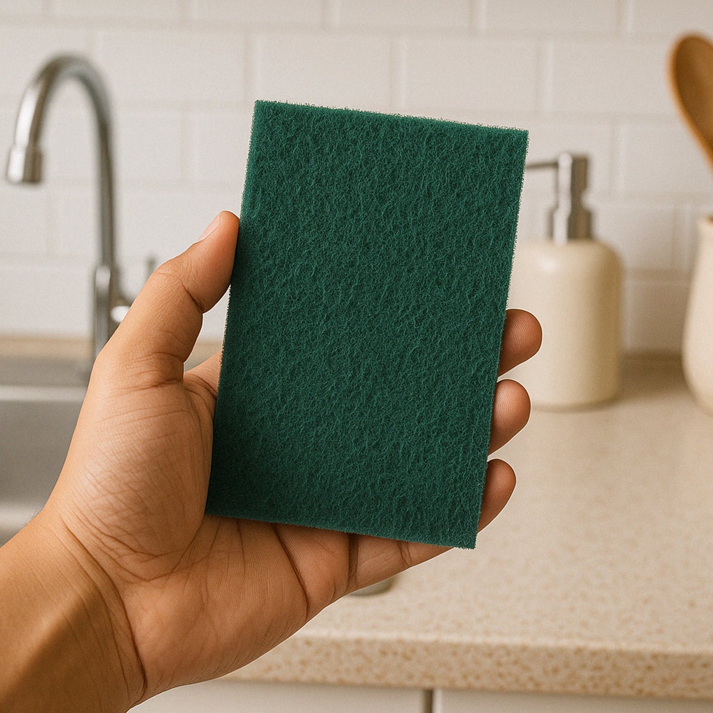 Pro Clean Heavy-Duty Kitchen Scrubber Pad – 4x6 inch (1 Pc) Your Brand
