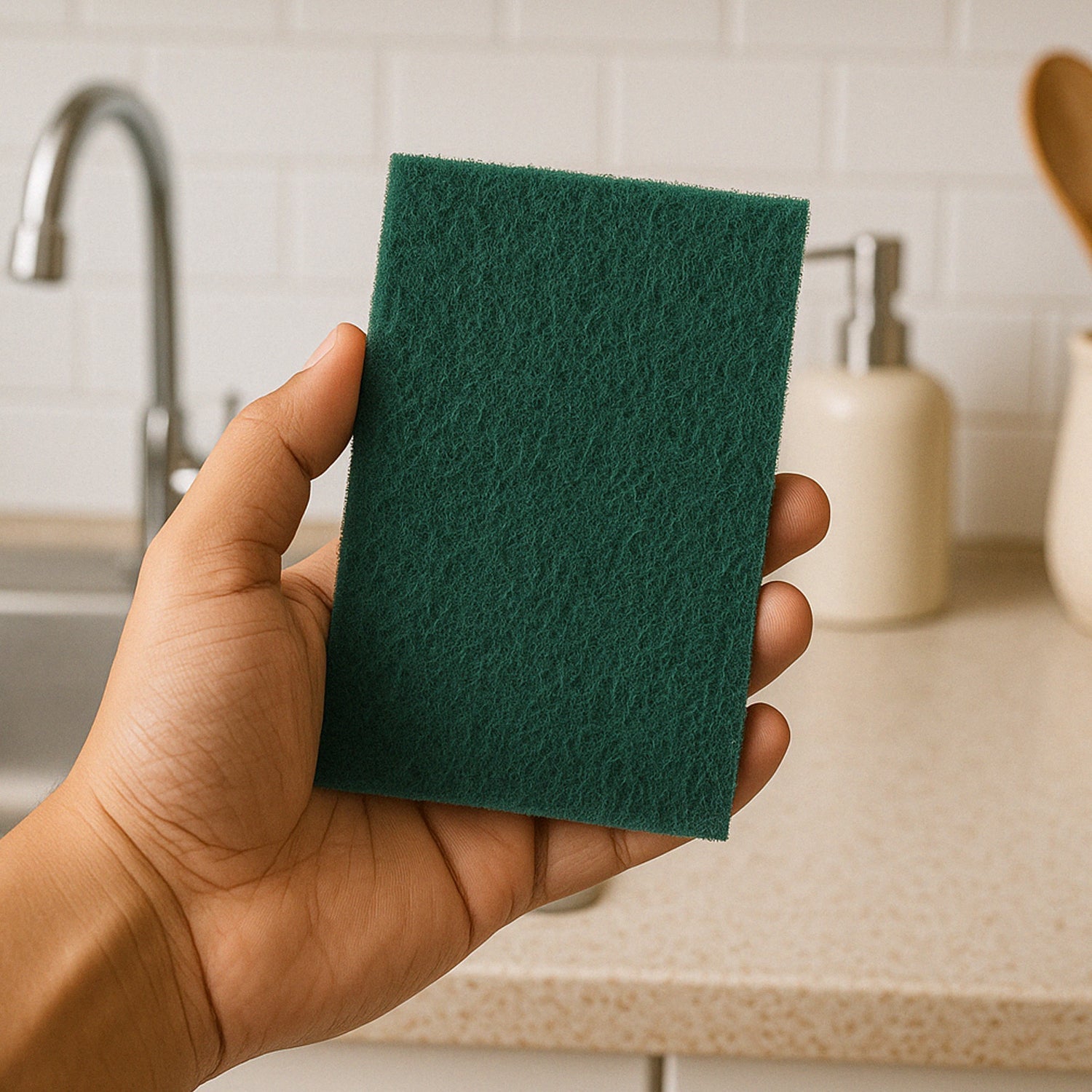 Pro Clean Heavy-Duty Kitchen Scrubber Pad – 4x6 inch (1 Pc) Your Brand