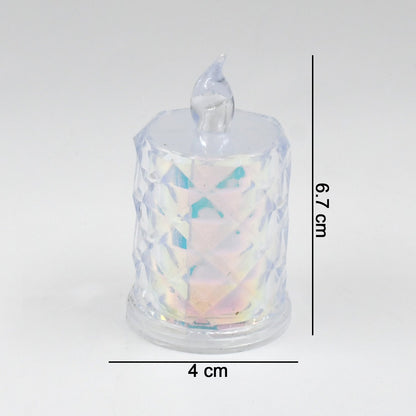 4 Pc Flameless and Smokeless Decorative Melting Candles LED Tea Light, Diwali Your Brand