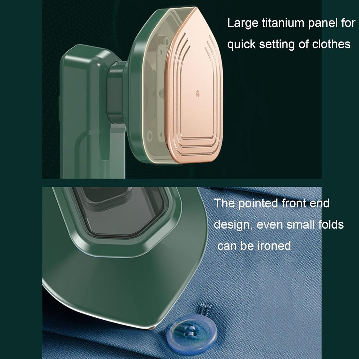 Mini Steamer & Iron: 2-in-1 Portable Travel Friendly Your Brand