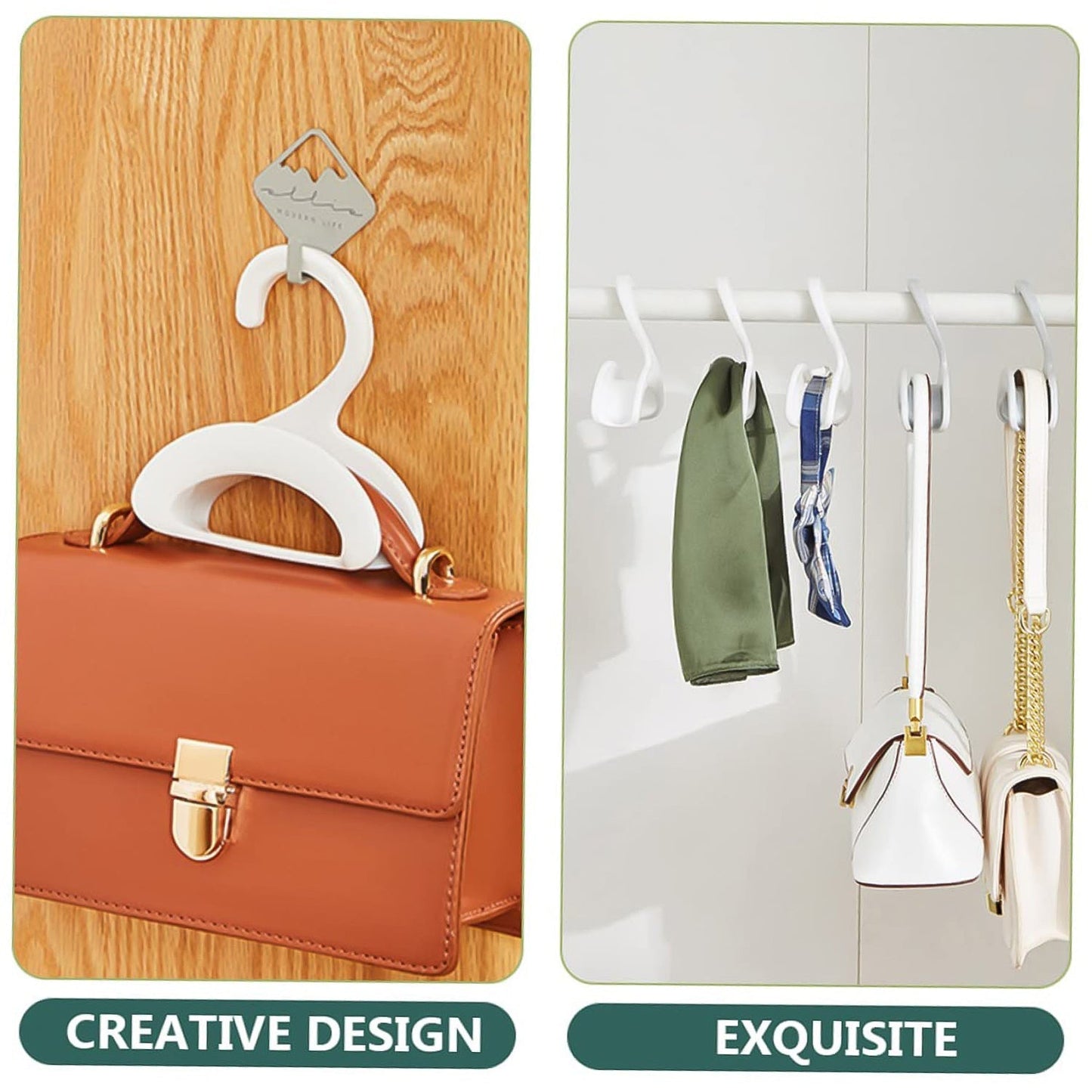 Compact Dual-Slot Multi-Purpose Plastic Hook Hanger (1 Pc) Your Brand