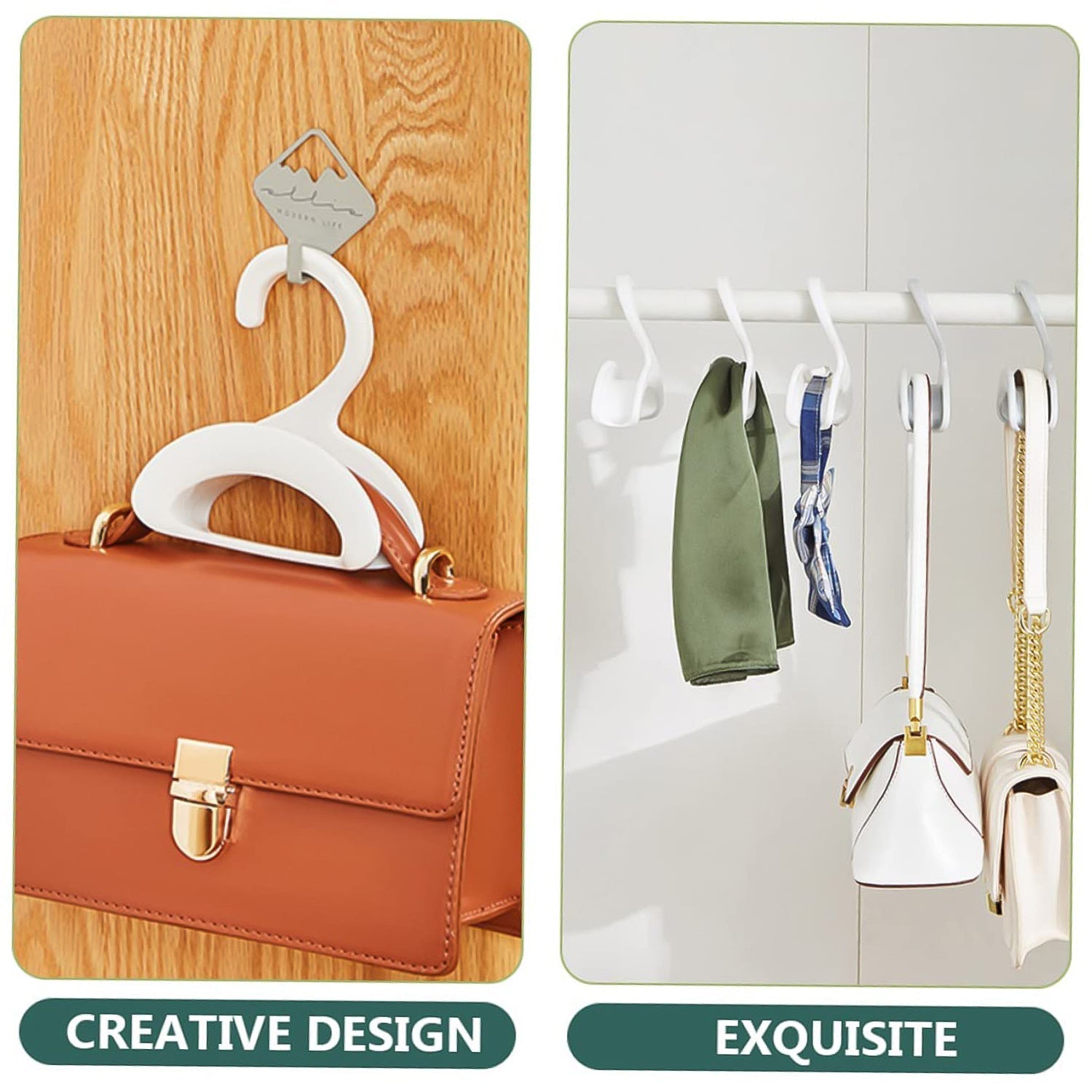 Compact Dual-Slot Multi-Purpose Plastic Hook Hanger (1 Pc) Your Brand