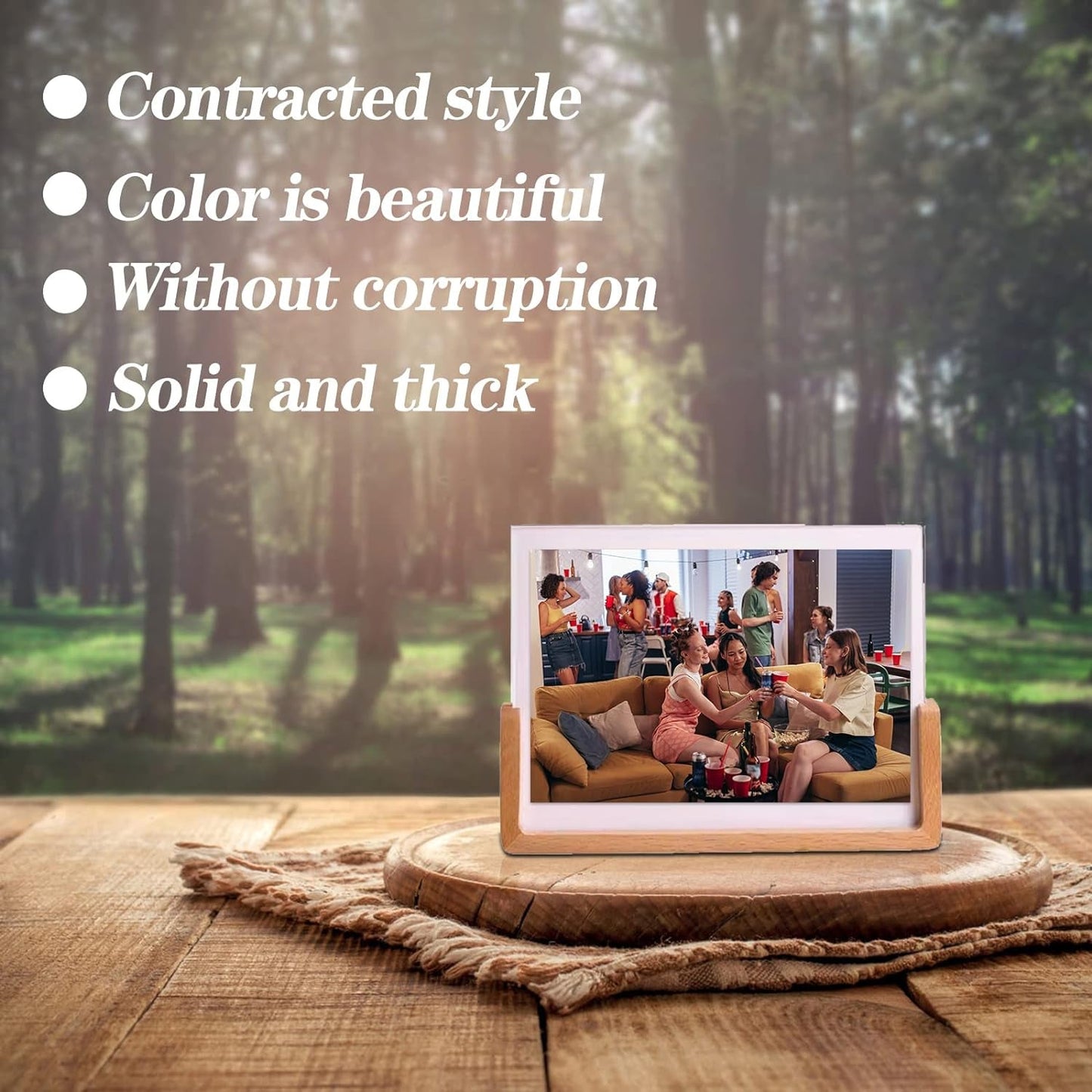  Wooden Picture Stand, Photo Frame Stand (1 Pc) Your Brand
