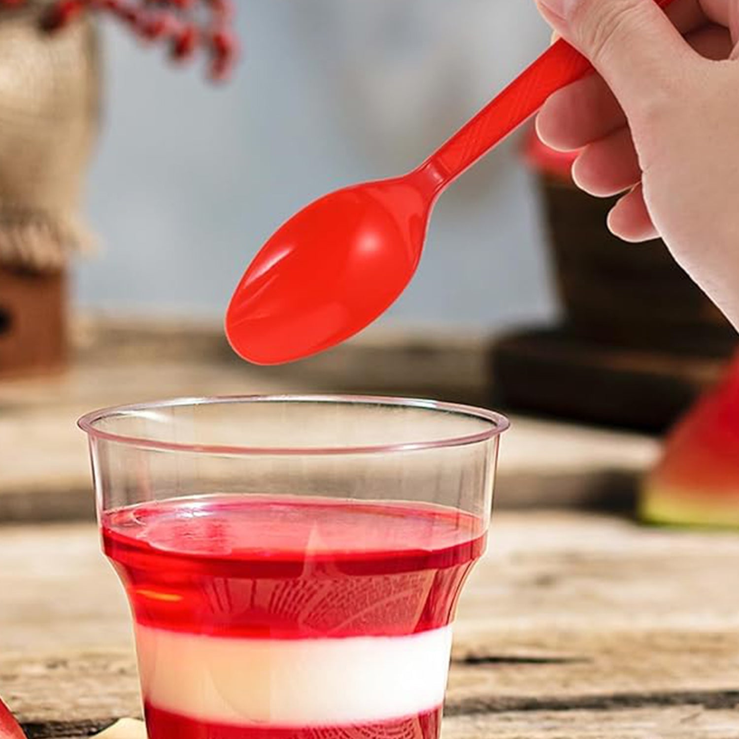 Reusable Food-Grade Plastic Spoons (10 Pc) Your Brand