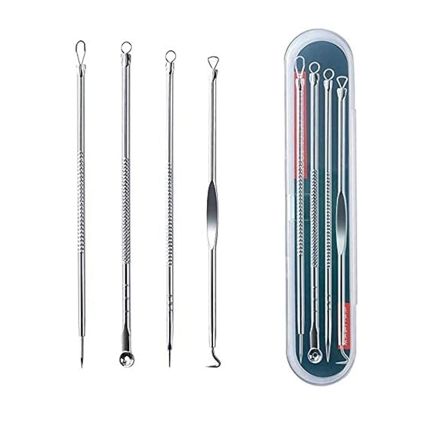 Blackhead Remover, 4-in-1 Stainless Steel Pimple Extractor Tool (1 Pc) Your Brand