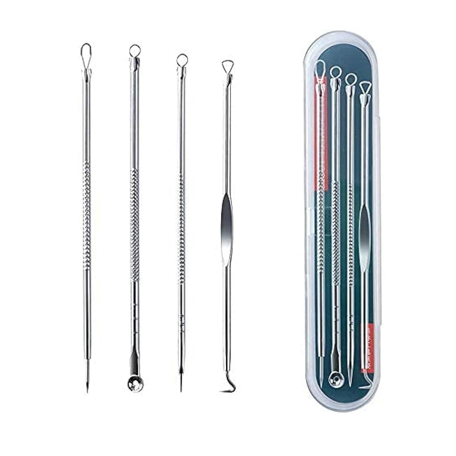 Blackhead Remover, 4-in-1 Stainless Steel Pimple Extractor Tool (1 Pc) Your Brand