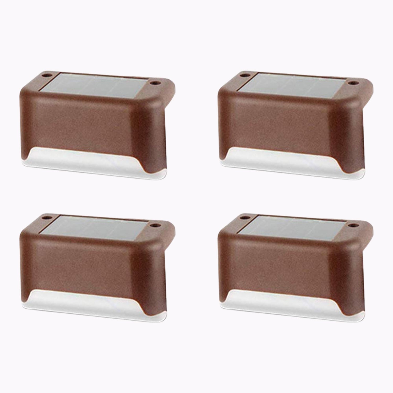4-Piece Solar Waterproof Garden, Stair & Railing Lights Your Brand