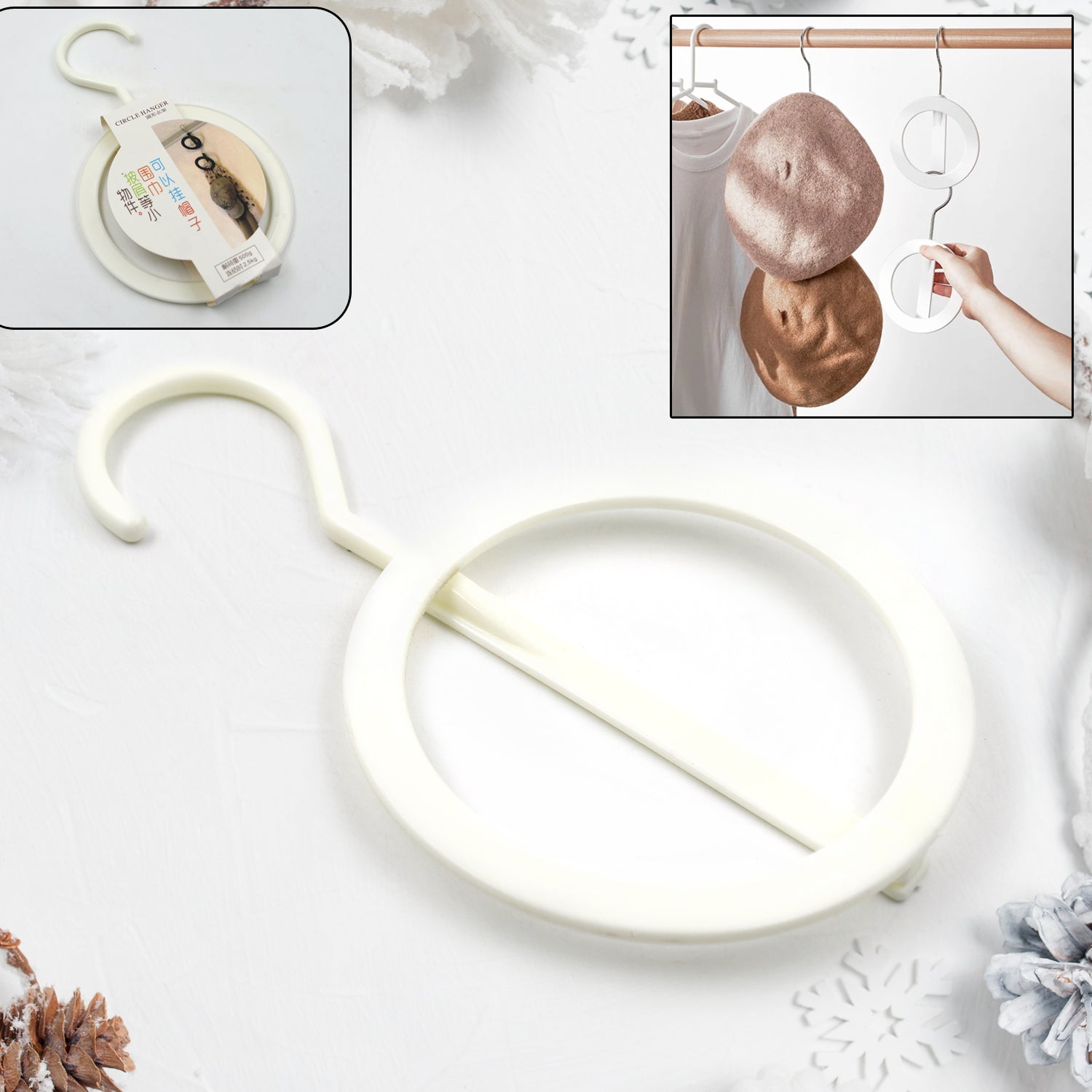 Plastic Circle Hanger for Hats, Towels & Bags (1 Pc) Your Brand