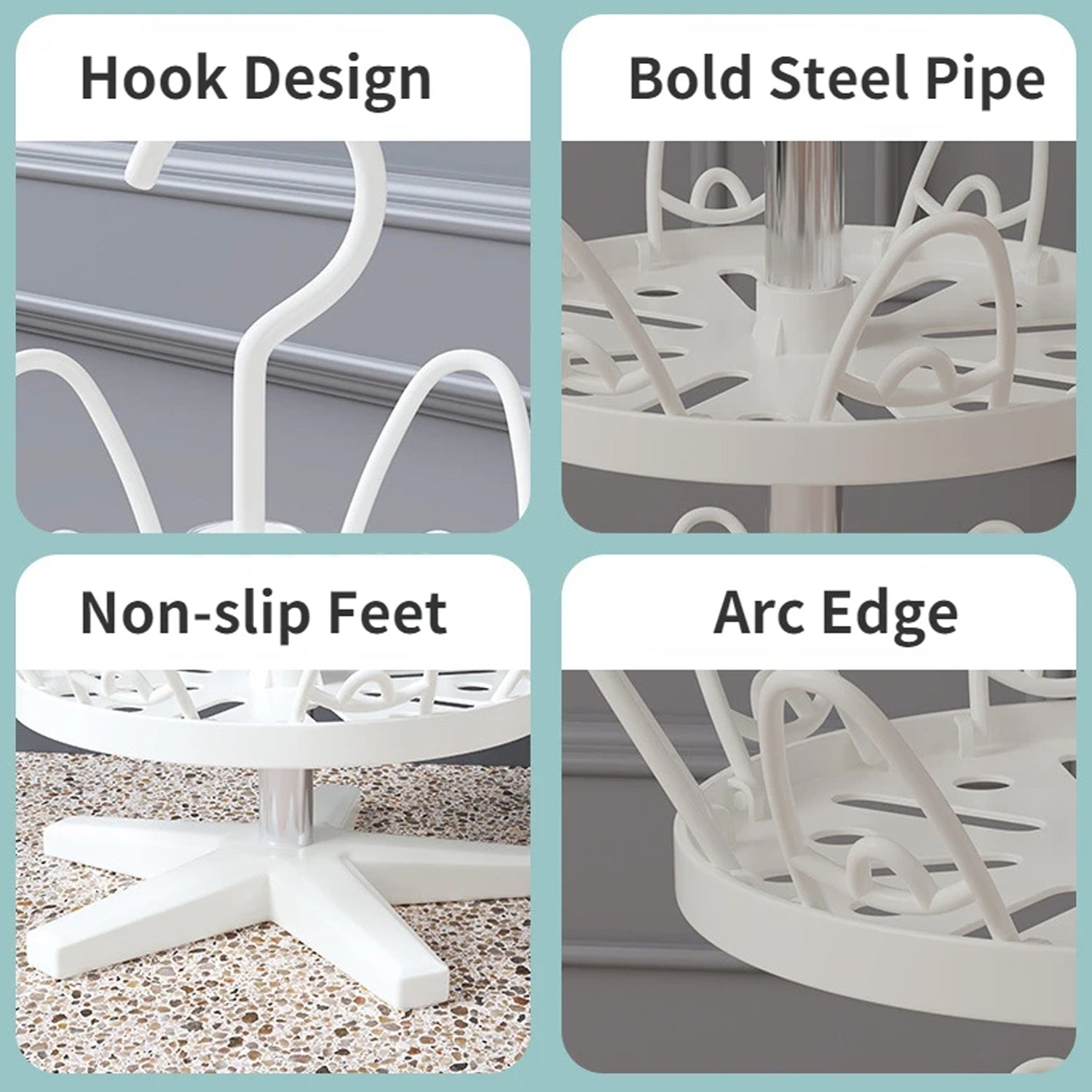 Rotating Shoe Rack, 3 Layer/ 3 Tier Rotating Shoe Rack (1 Pc) Your Brand